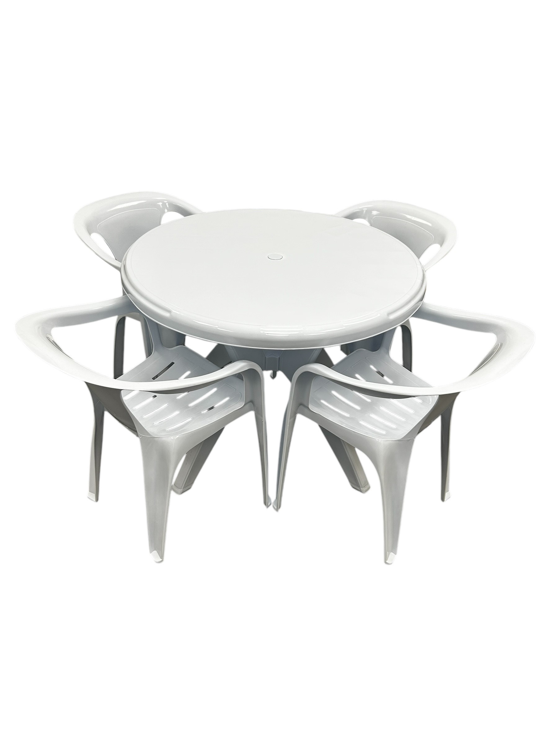 White Plastic Garden Furniture Set