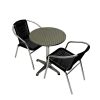 Black Rattan Bistro Set