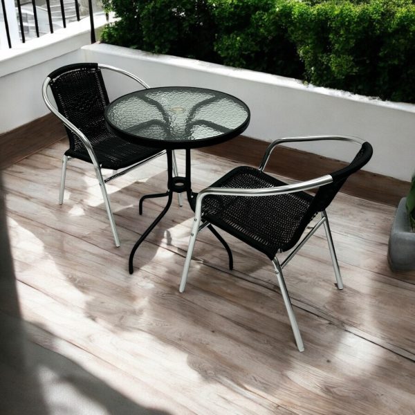 Black Rattan Balcony Furniture - BE Furniture Sales