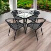 Black Rattan Patio Set