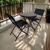 Black Folding Garden Furniture Set