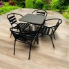 Black Steel Garden Set - BE Furniture Sales