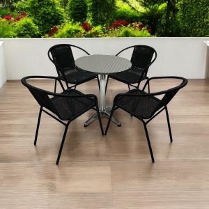 Rattan Garden Set Black - BE Furniture Sales