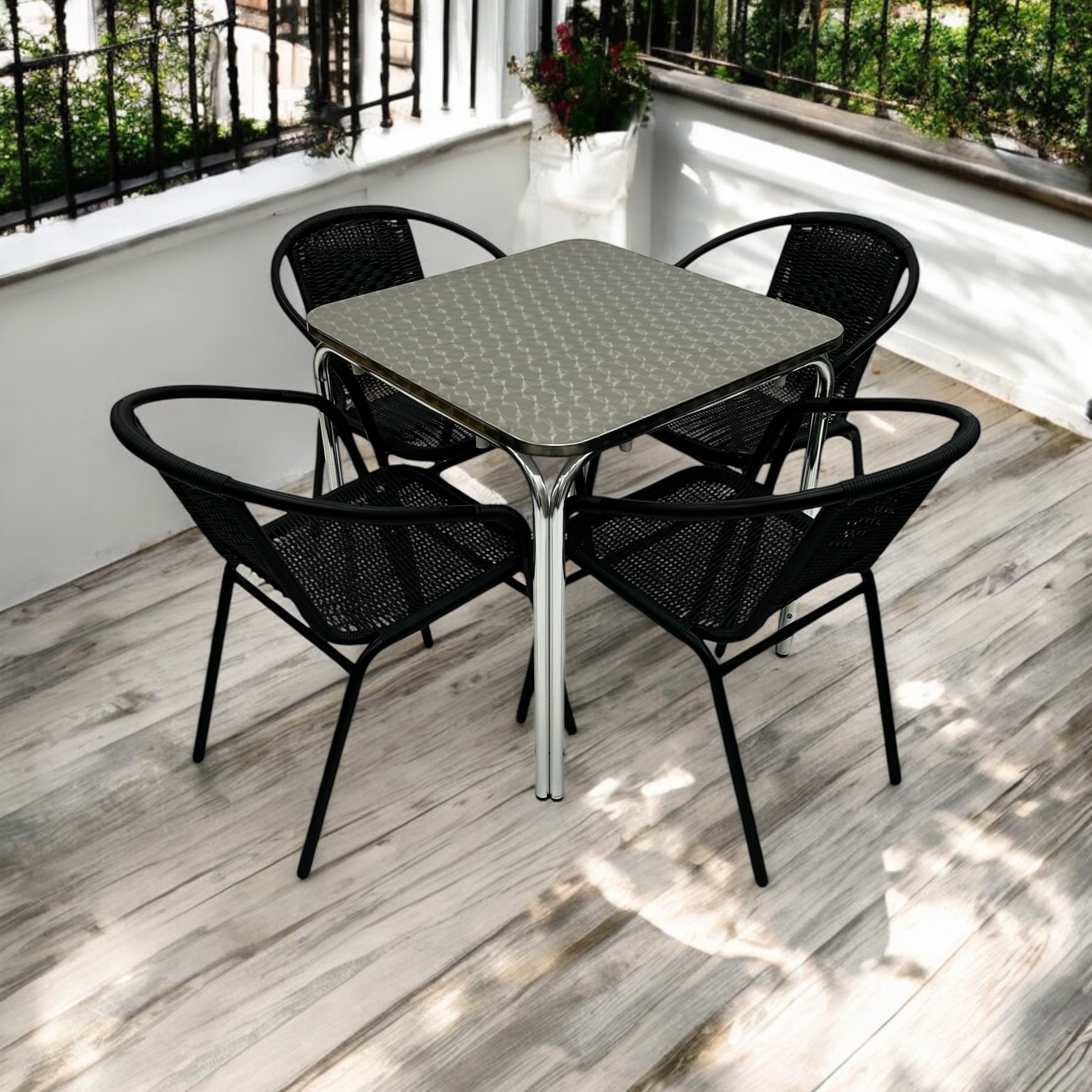 Black Garden Cafe Set - BE Furniture Sales