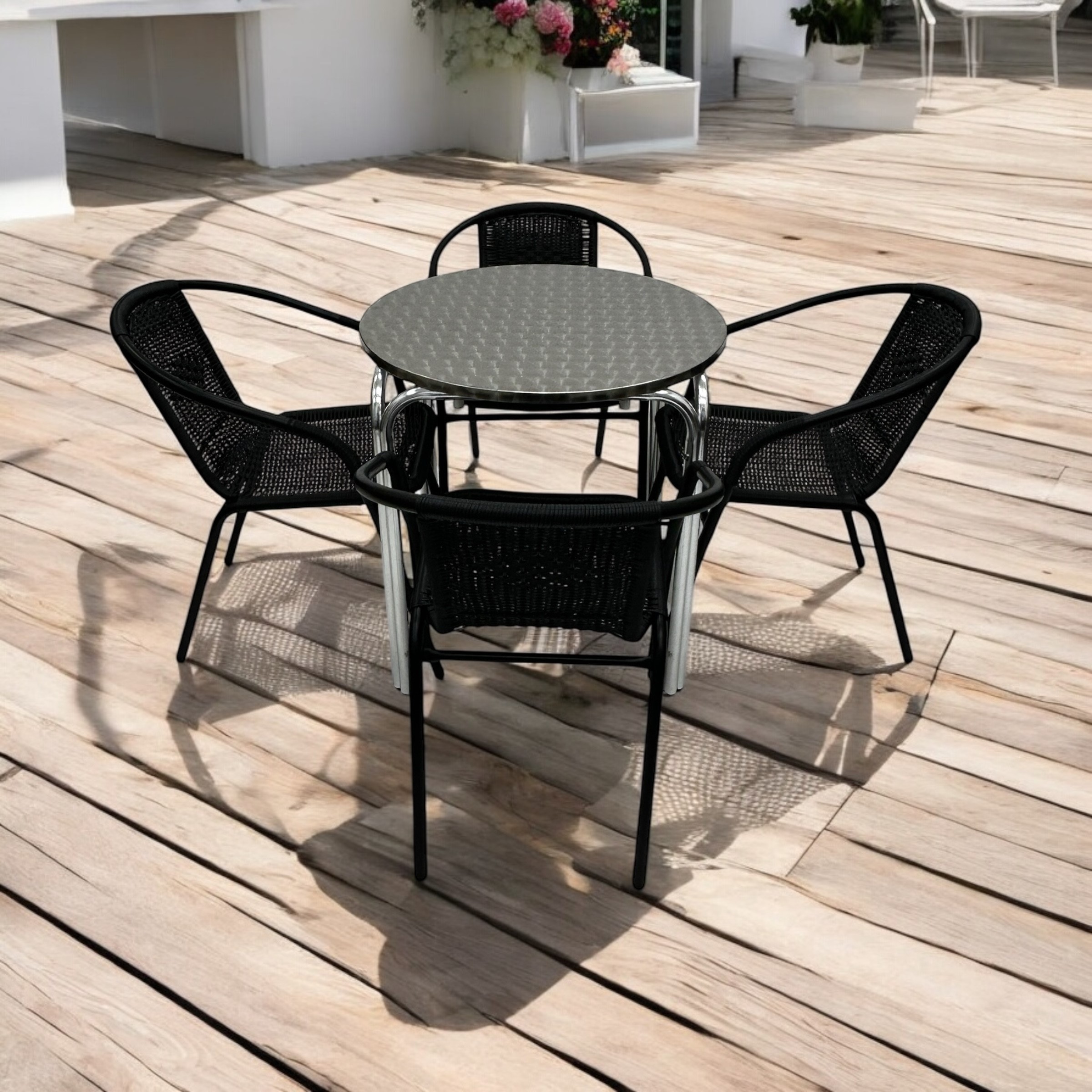 Rattan Garden Set in Black - BE Furniture Sales