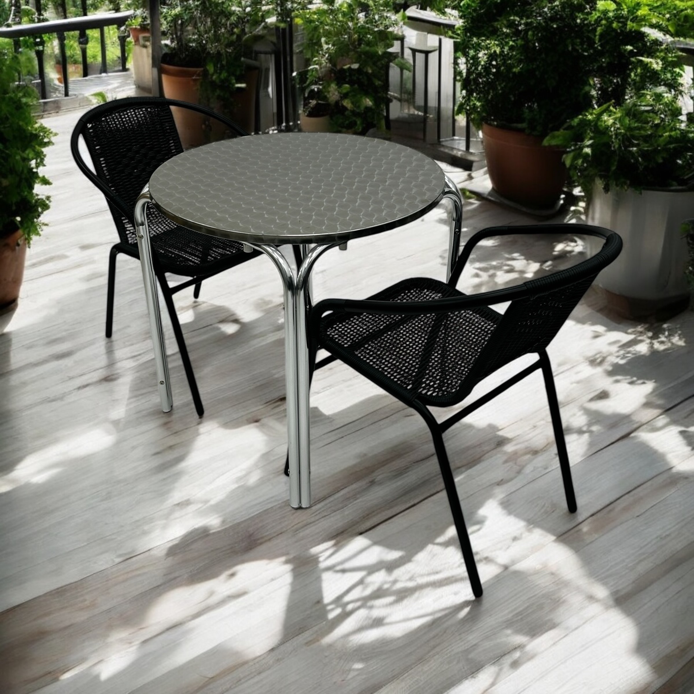 Black Rattan Balcony Furniture - BE Furniture Sales