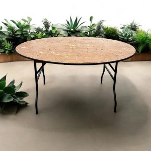 Varnished 5ft Round Tables - BE Furniture Sales