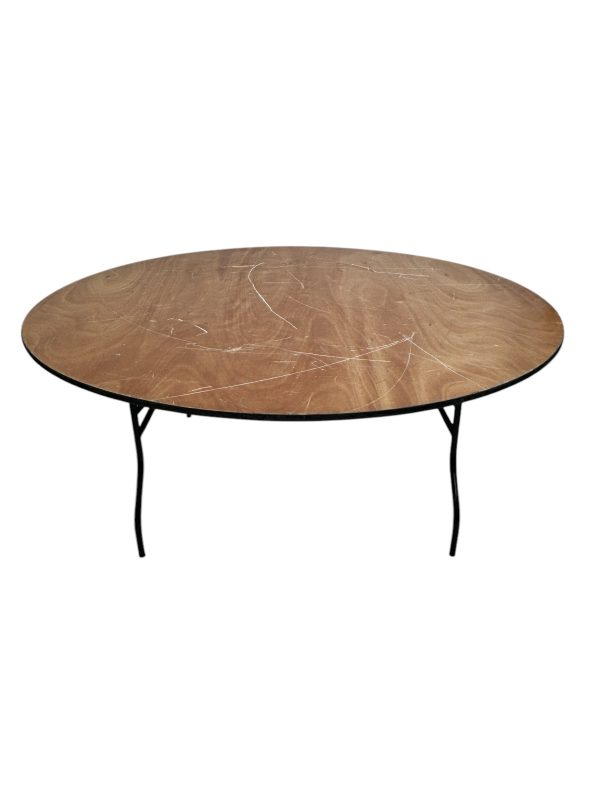 6ft Round Wooden Tables