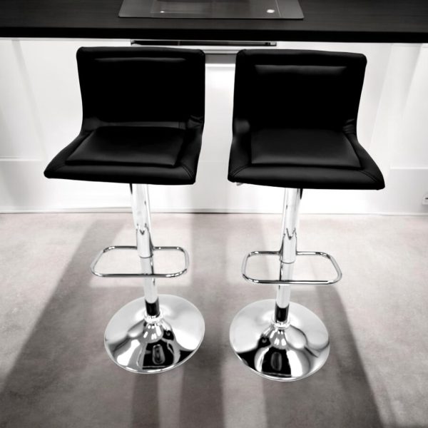 Black Leather Bar Stools