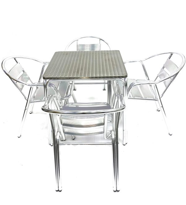 Double Tube Aluminium Bistro Set