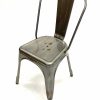 Used Ex Hire Silver Metal Tolix Chairs - BE Furniture Sales