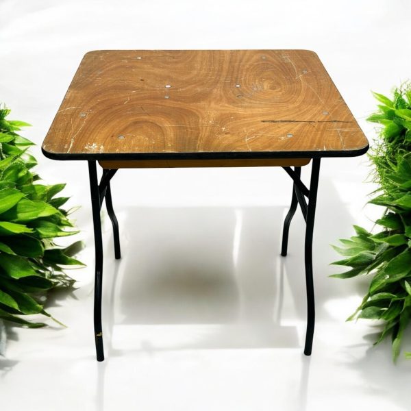 2ft6 Square Varnished Table - BE Furniture Sales