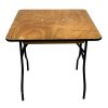 2ft6 Square Varnished Table