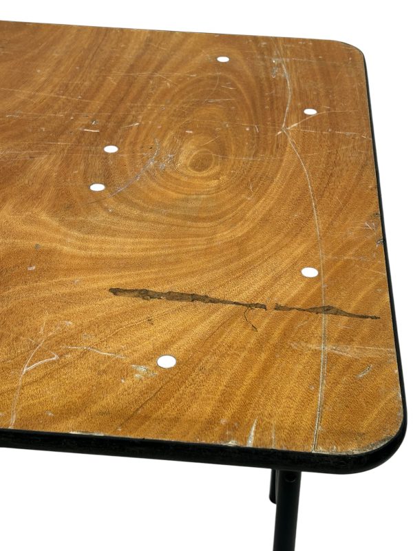 2ft6 Square Varnished Table