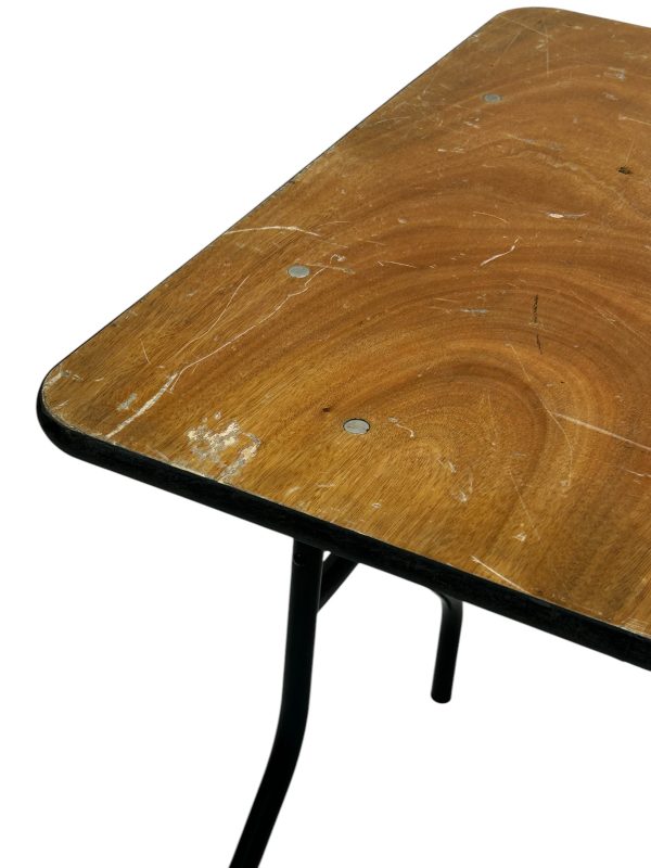 2ft6 Square Varnished Table