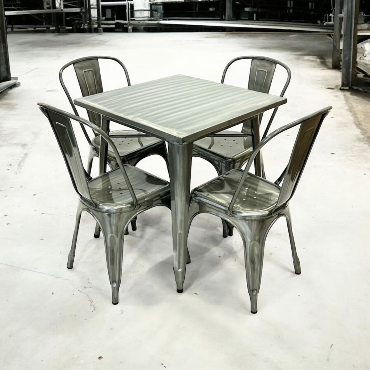 Silver Tolix Bistro Sets - BE Furniture Sales