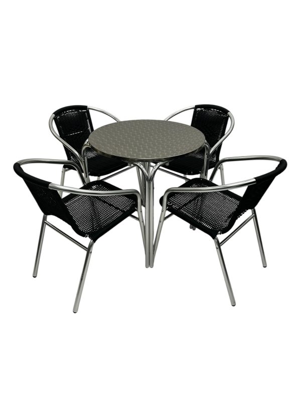 Black Rattan Garden Furniture Set