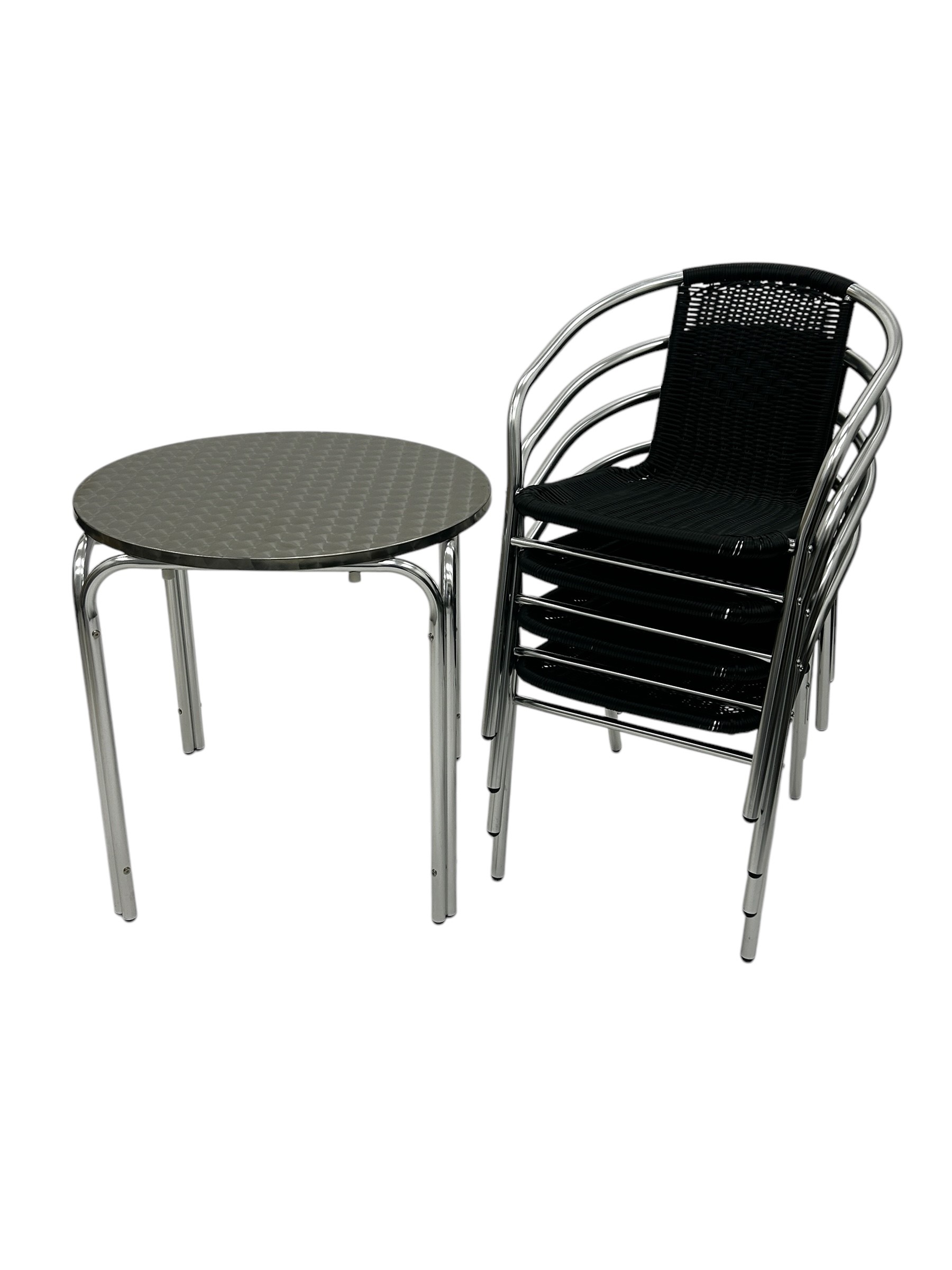 Black Rattan Garden Furniture Set