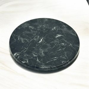 Alcantara Black Round Table Tops - BE Furniture Sales