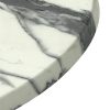 Romeo White Marble Effect Round Table Tops