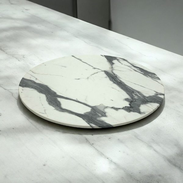 Romeo White Marble Round Table Tops - BE Furniture Sales