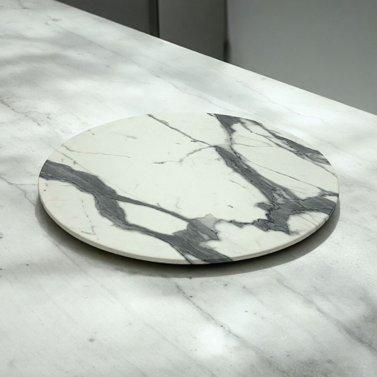 Romeo White Marble Round Table Tops - BE Furniture Sales