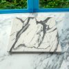 Romeo White Marble Effect Square Table Tops - BE Furniture Sales