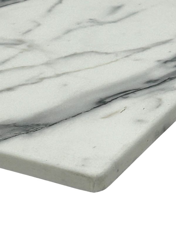 Romeo White Marble Effect Square Table Tops