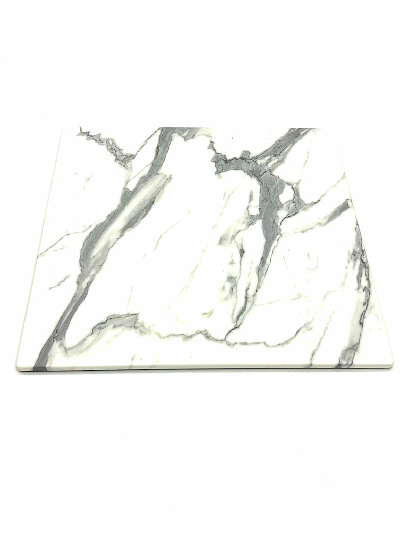 White Marble Effect Square Table Tops 70cm Sq BE Furniture Sales