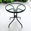 Round Glass Garden Table