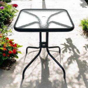 Small glass garden table sale