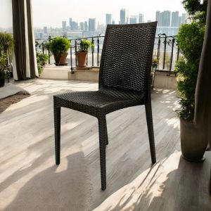 Brown Rattan Stacking Chairs