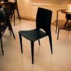 Black Plastic Stacking Chairs - Cafe or Home - BE Furniture Sales