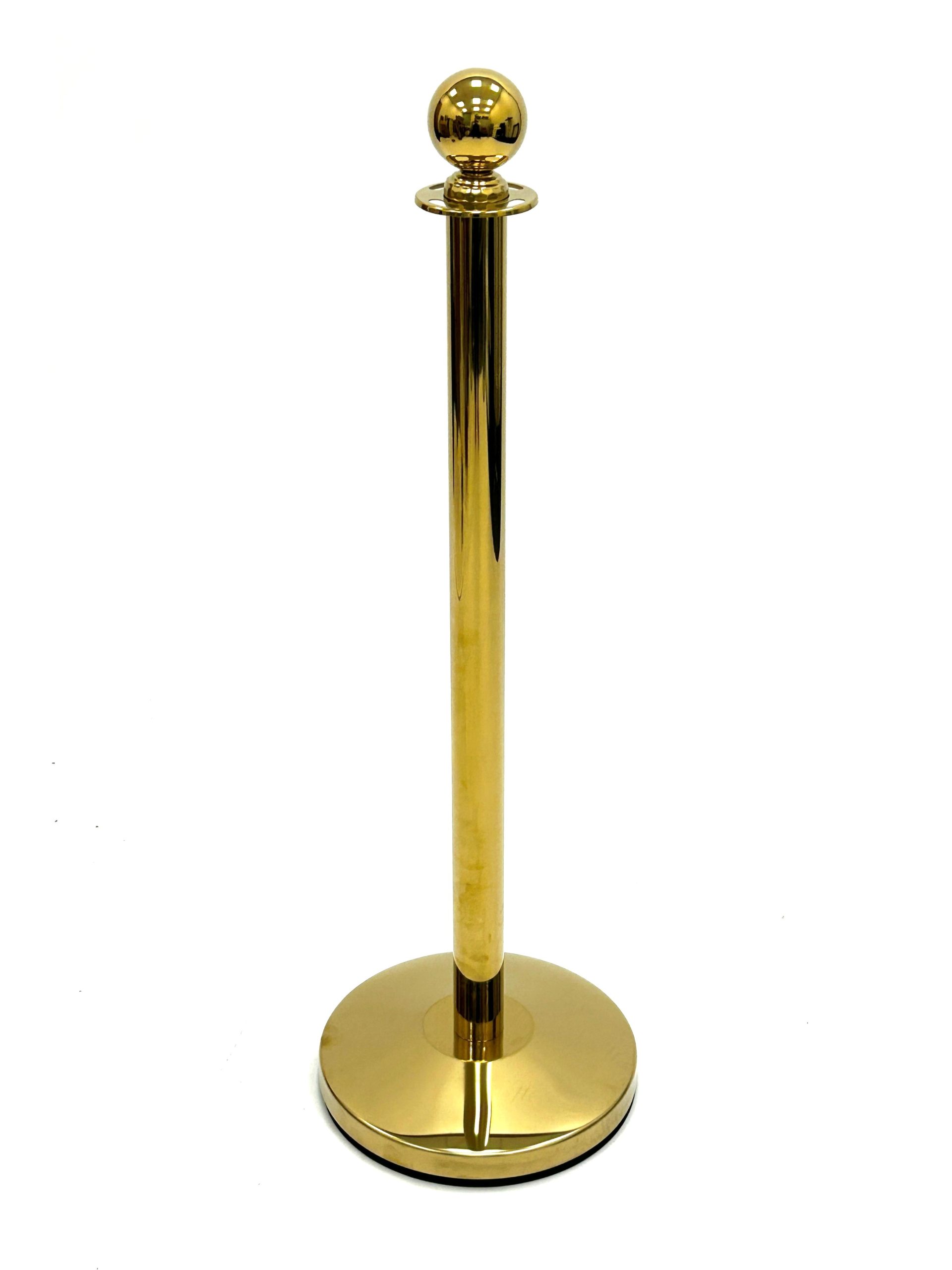 Gold Barrier Posts - Ball Top Mirror Finish Barrier Post - BE Furniture ...