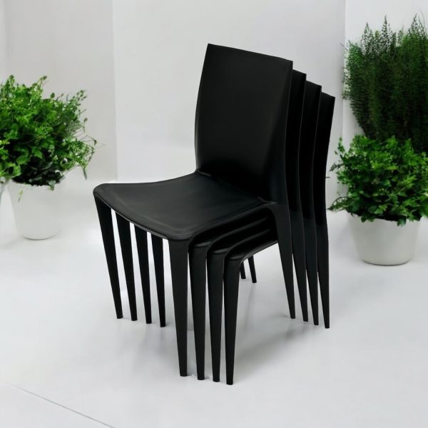 Black Plastic Stacking Chairs