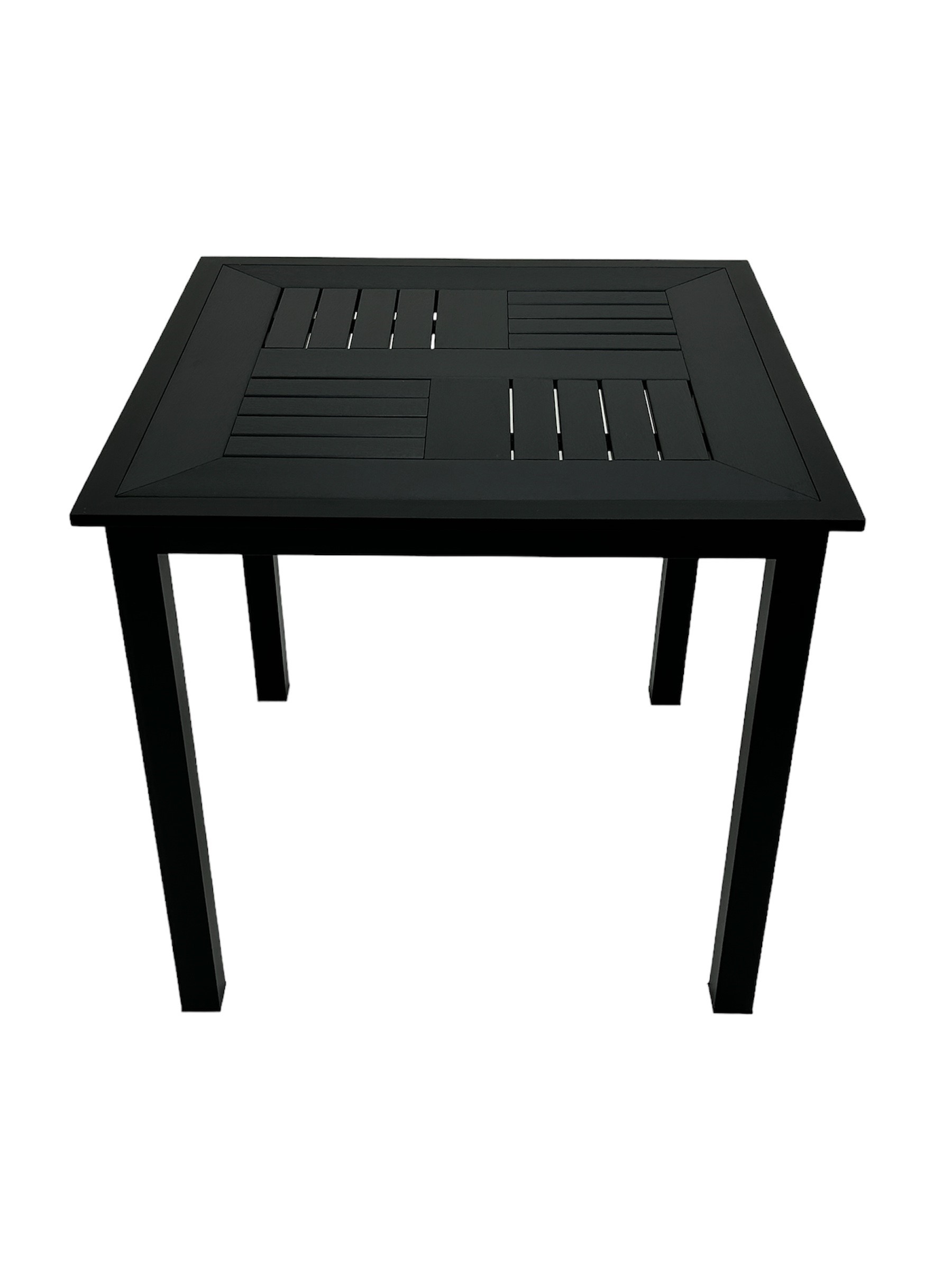 80cm Square Black Bistro Table