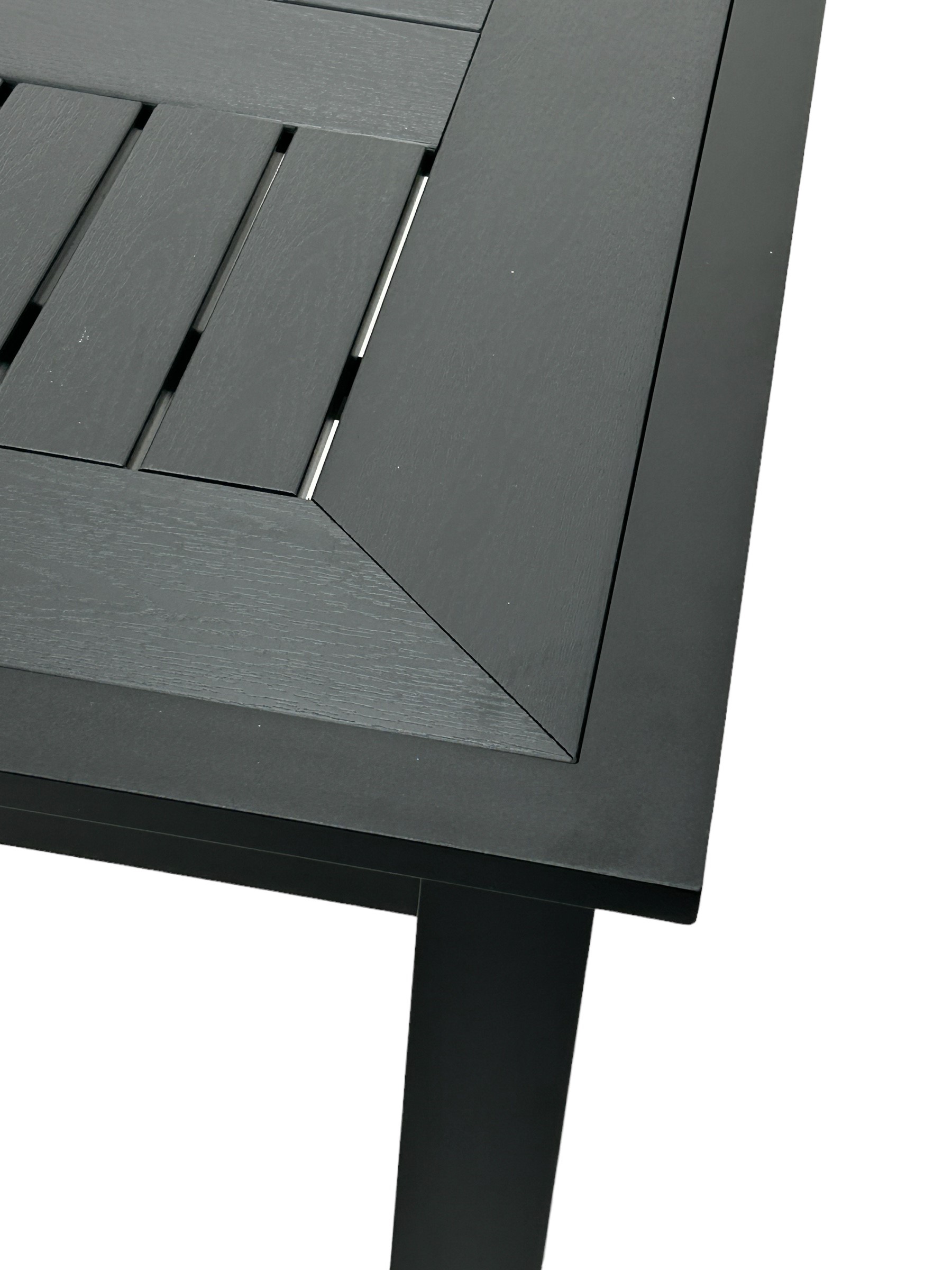 80cm Square Black Bistro Table