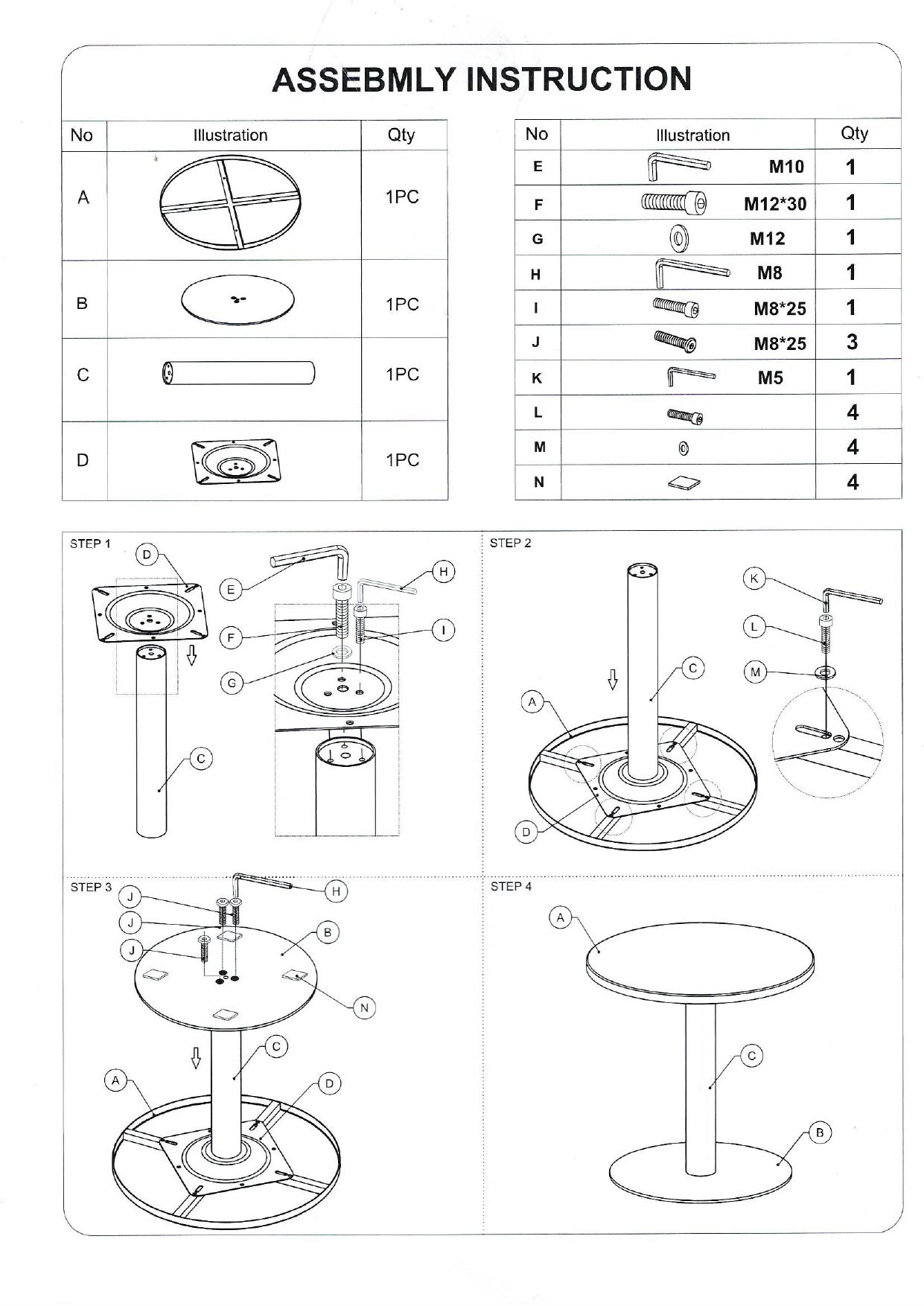 Round Pedestal Bistro Table