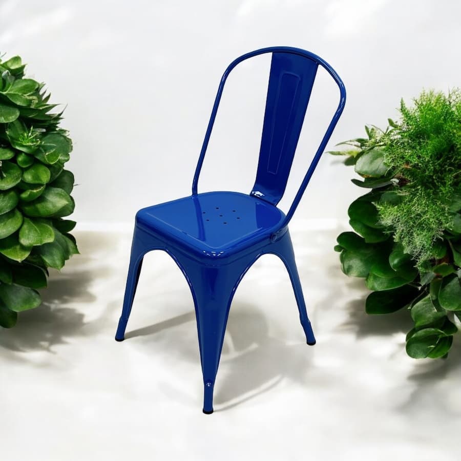 Blue Tolix Style Chairs - Cafe's, Bistros - BE Furniture Sales