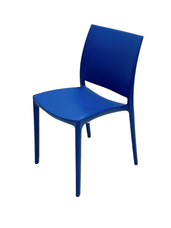 Blue Plastic Stacking Chairs