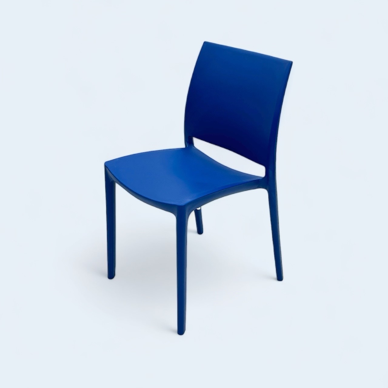 Blue Plastic Stacking Chairs