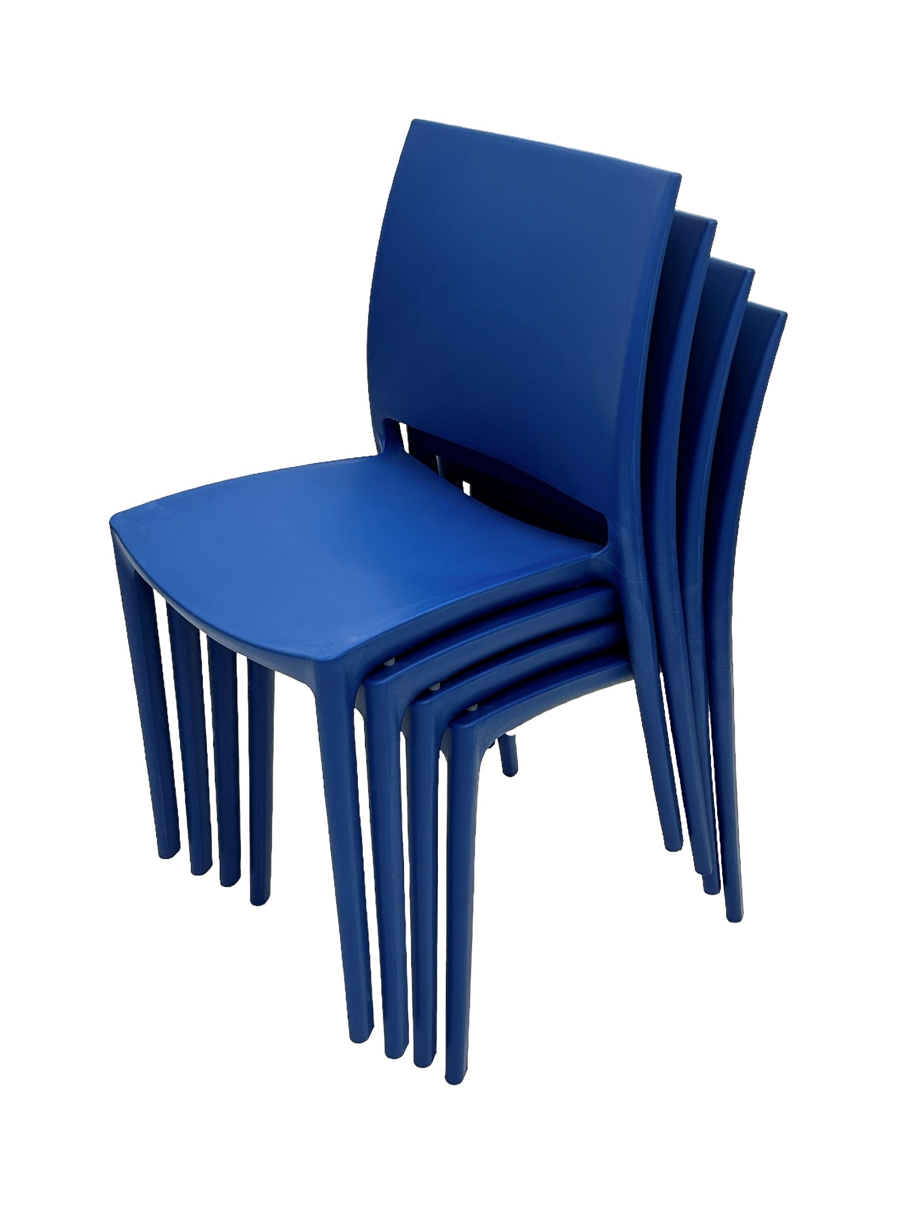 Blue Plastic Stacking Chairs