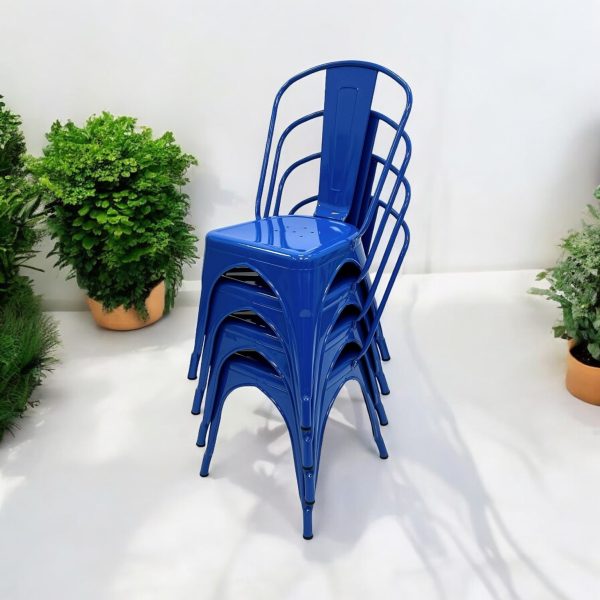 Blue Tolix Style Chairs