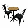 Tolix Bistro Furniture Set - Round Table & 2 Black Tolix Chairs - BE Furniture Sales