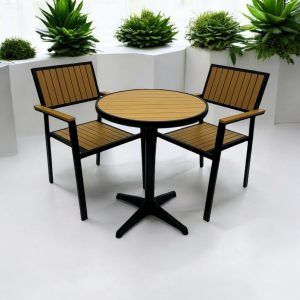 Deluxe Stacking Chairs & 1 Pedestal Table