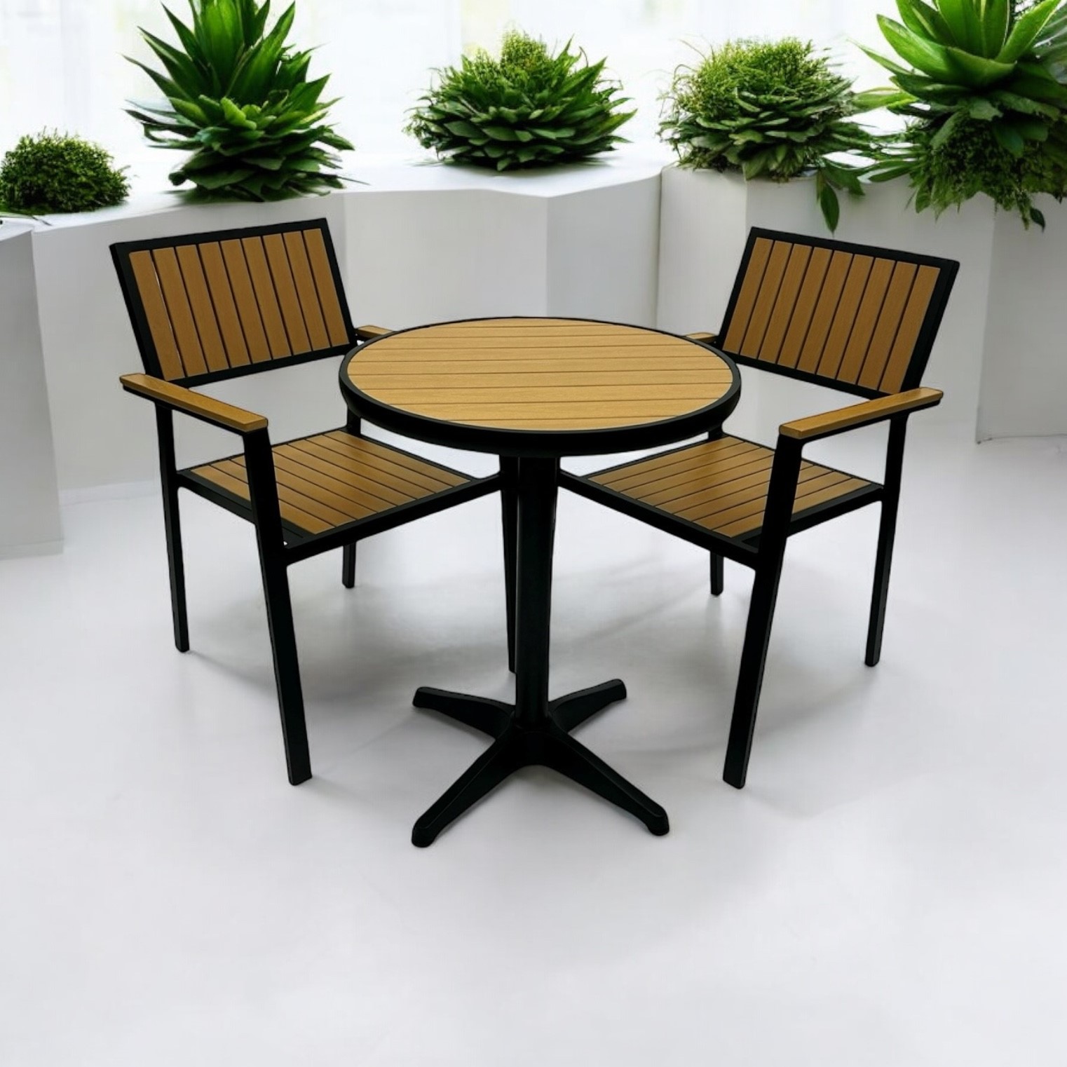 Deluxe Stacking Chairs & 1 Pedestal Table