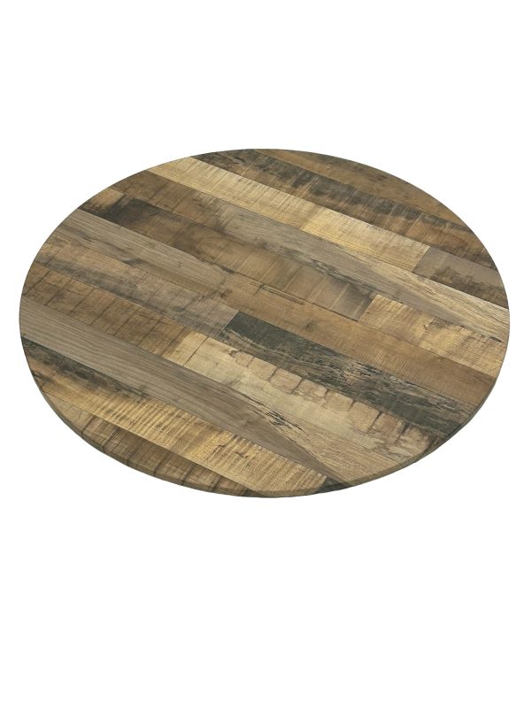 Rustic Maple Effect Round Table Tops