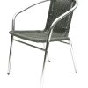 Grey Rattan Bistro Chairs