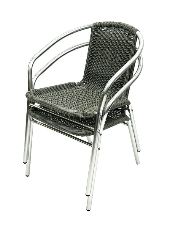 Grey Rattan Bistro Chairs