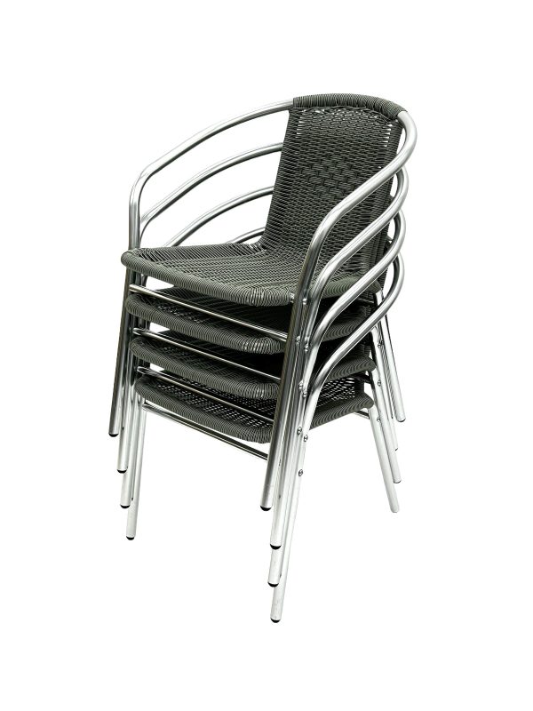 Grey Rattan Bistro Chairs